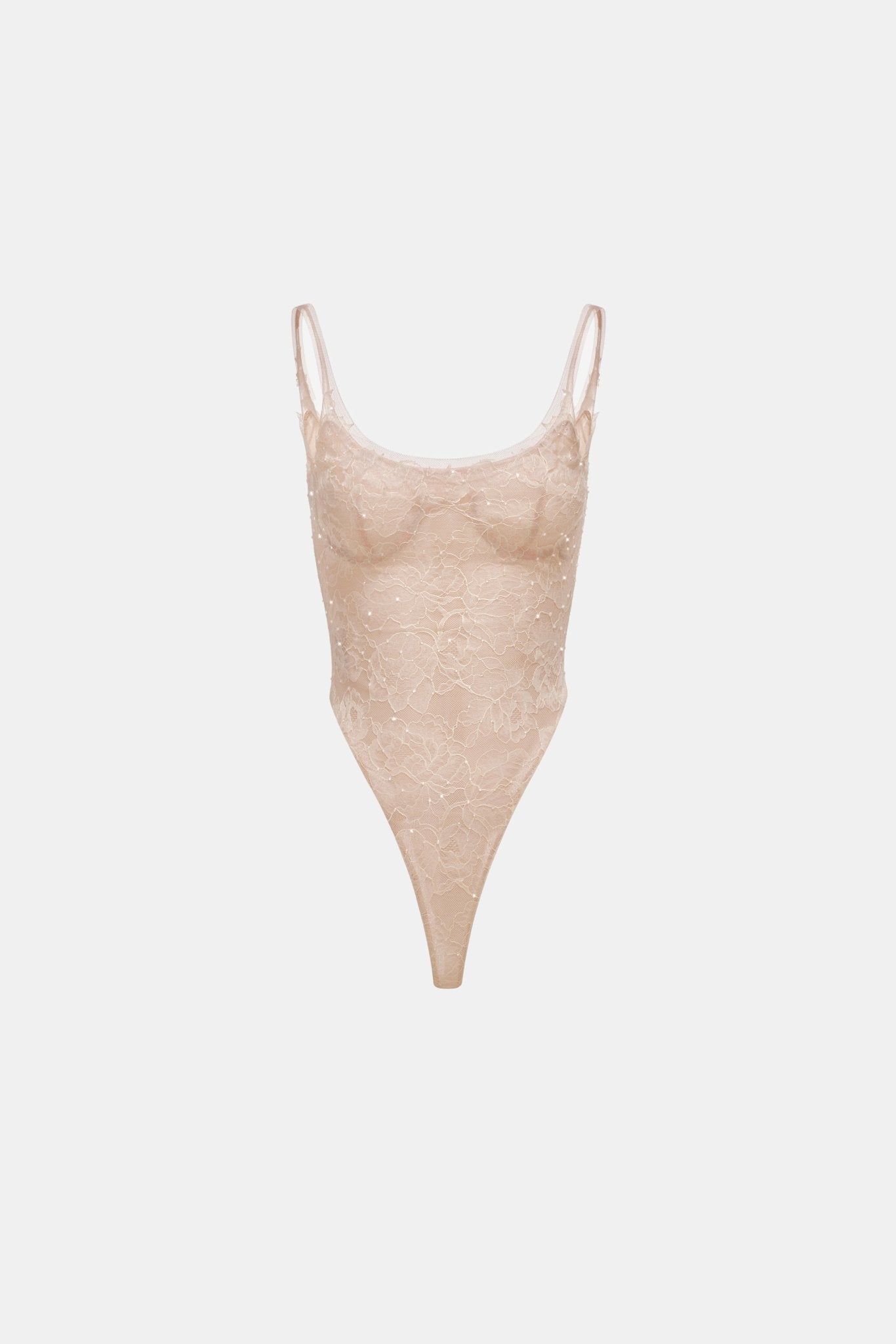Peach Sheer Lace Top - Montsand