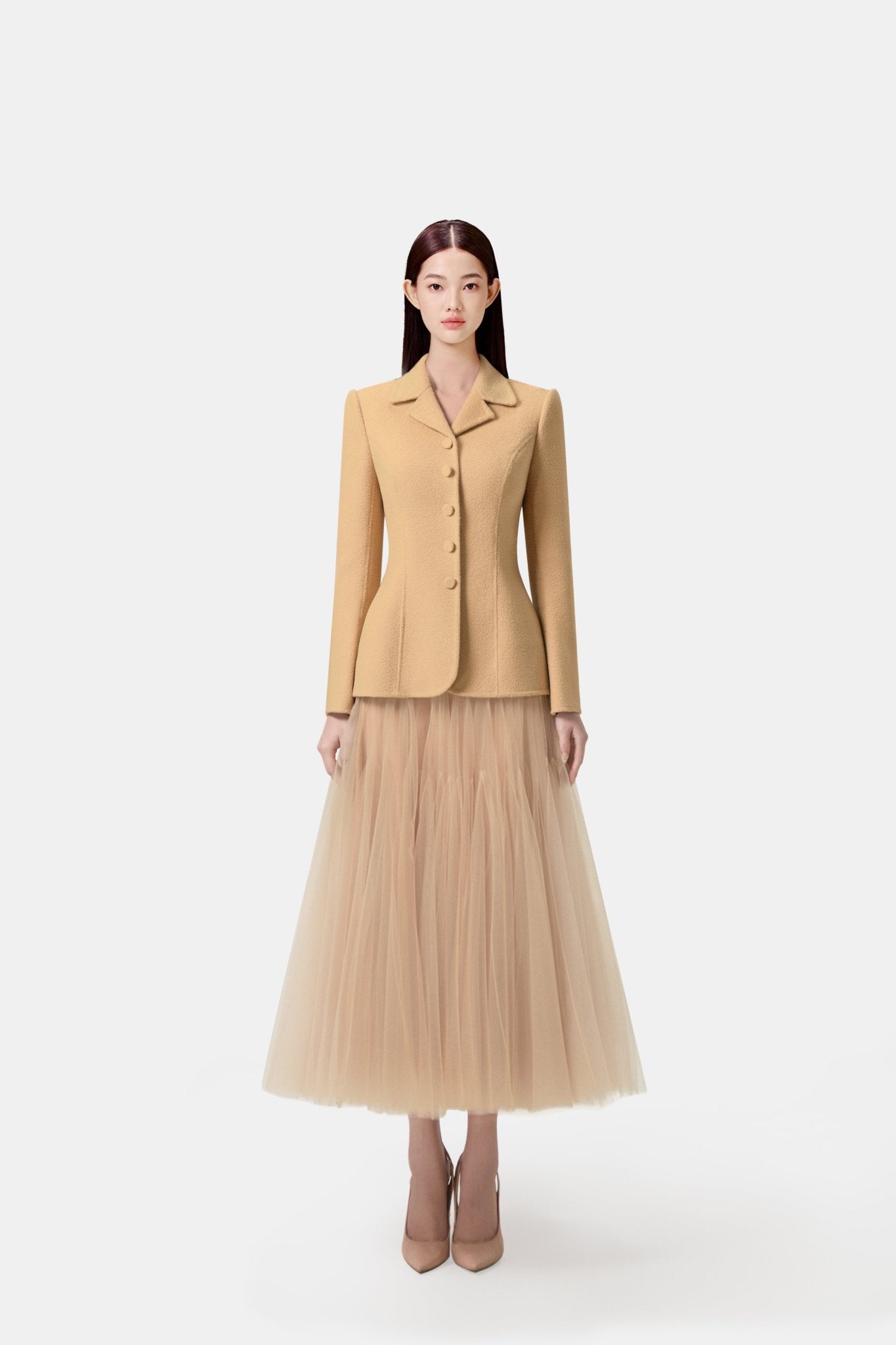 PERFECT CAMEL DOUBLE - FACED WOOL & CASHMERE BLAZER - Montsand