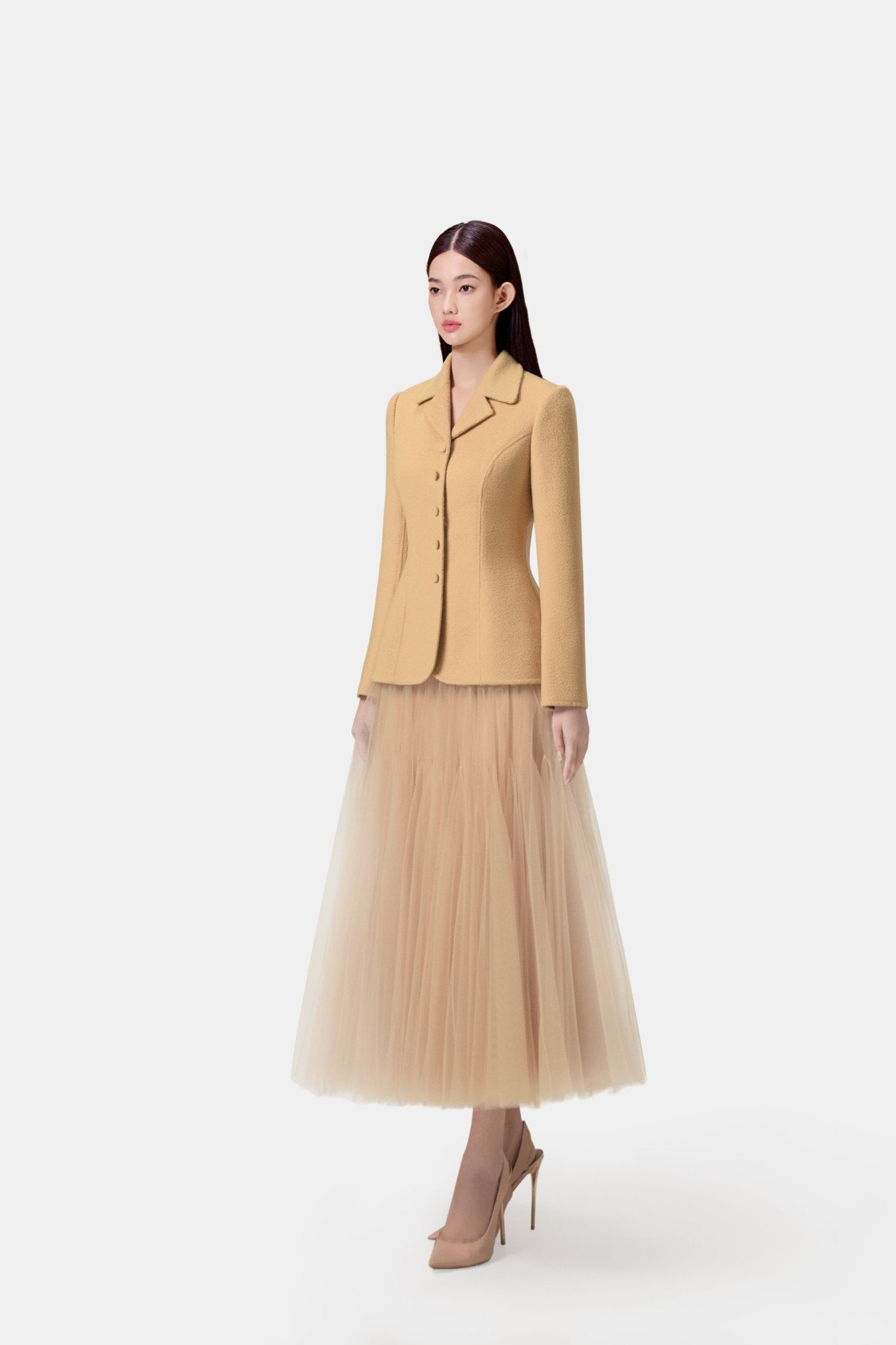 PERFECT CAMEL DOUBLE - FACED WOOL & CASHMERE BLAZER - Montsand