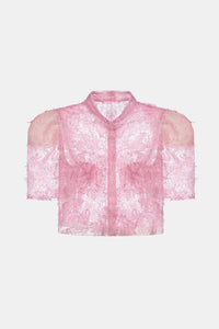 Pink Beaded Lace Top - Montsand
