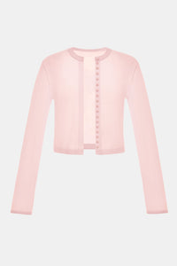 Pink Button - Up Crop Cardigan - Montsand