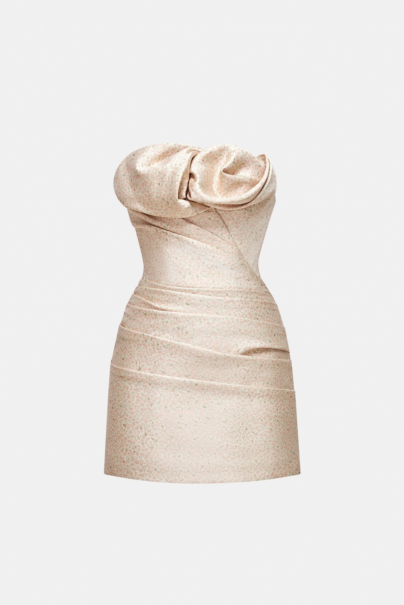 Pink Draped Tube Mini Dress - Montsand