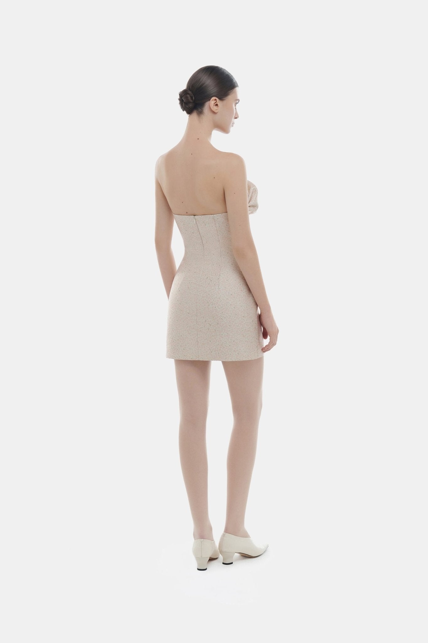 Pink Draped Tube Mini Dress Dresses Montsand
