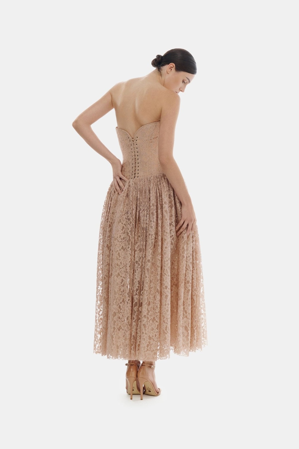 Pink Lace Corset Midi Dress Montsand pink-lace-corset-midi-dress-montsand