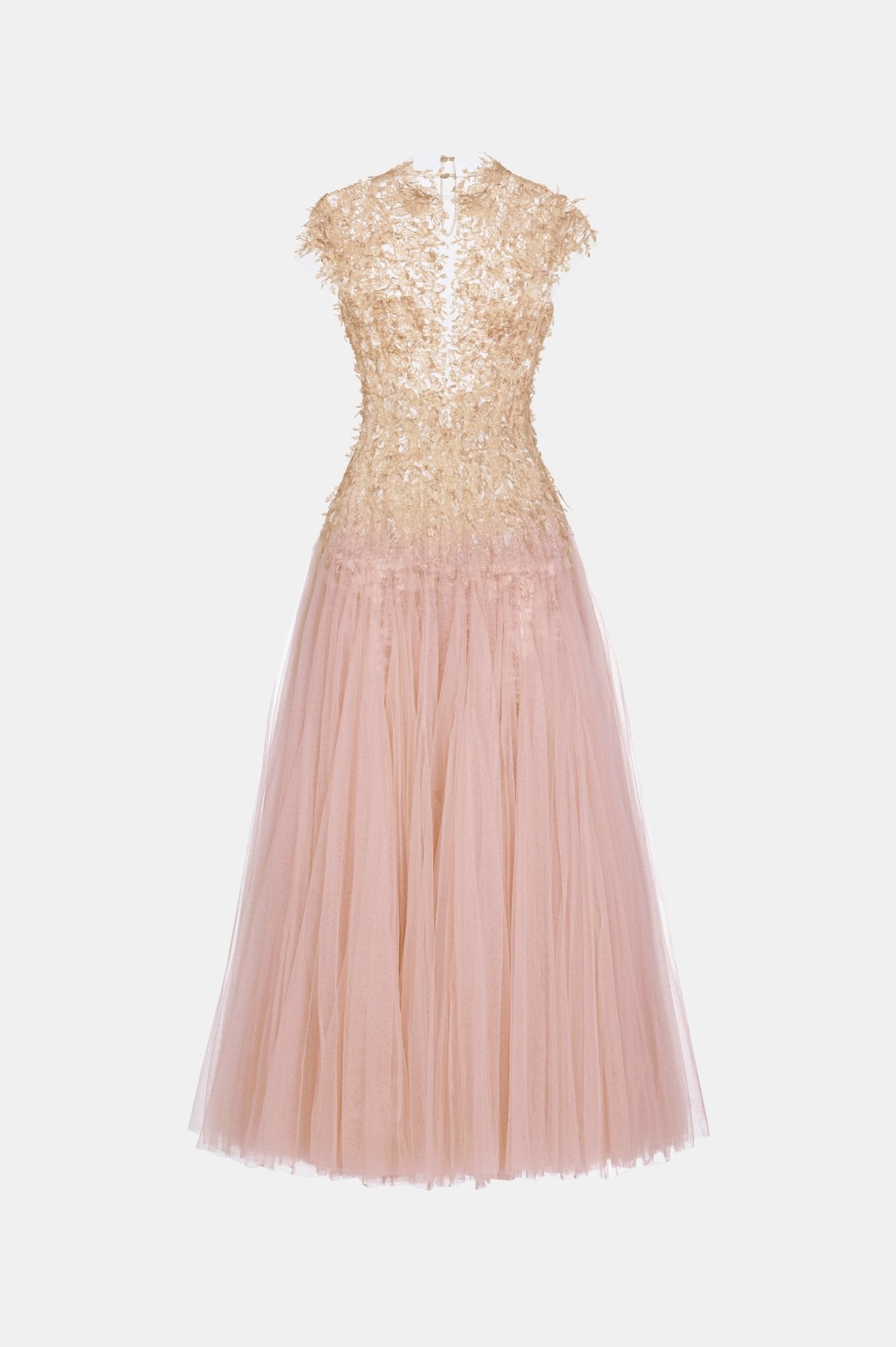 Pink Ombré Cut - Out Lace Dress - Montsand