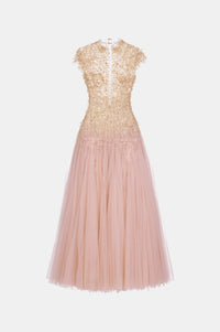 Pink Ombré Cut - Out Lace Dress - Montsand
