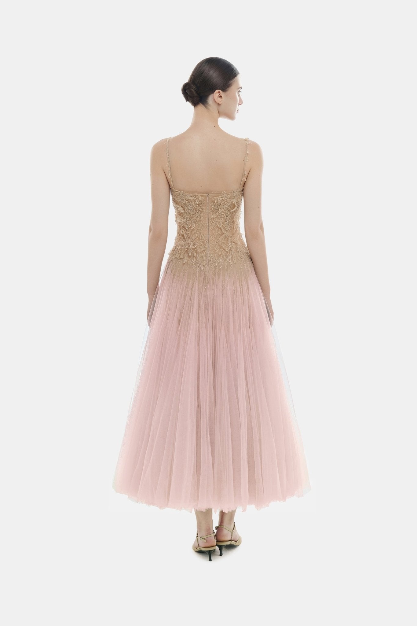 Pink Ombre Lace Midi Dress - Montsand