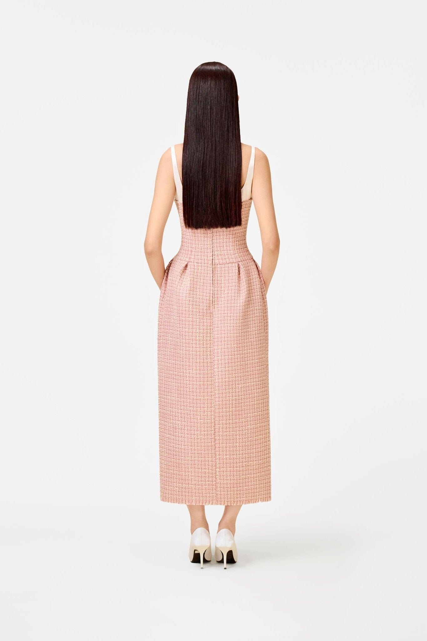 Pink Tweed Dress - Montsand
