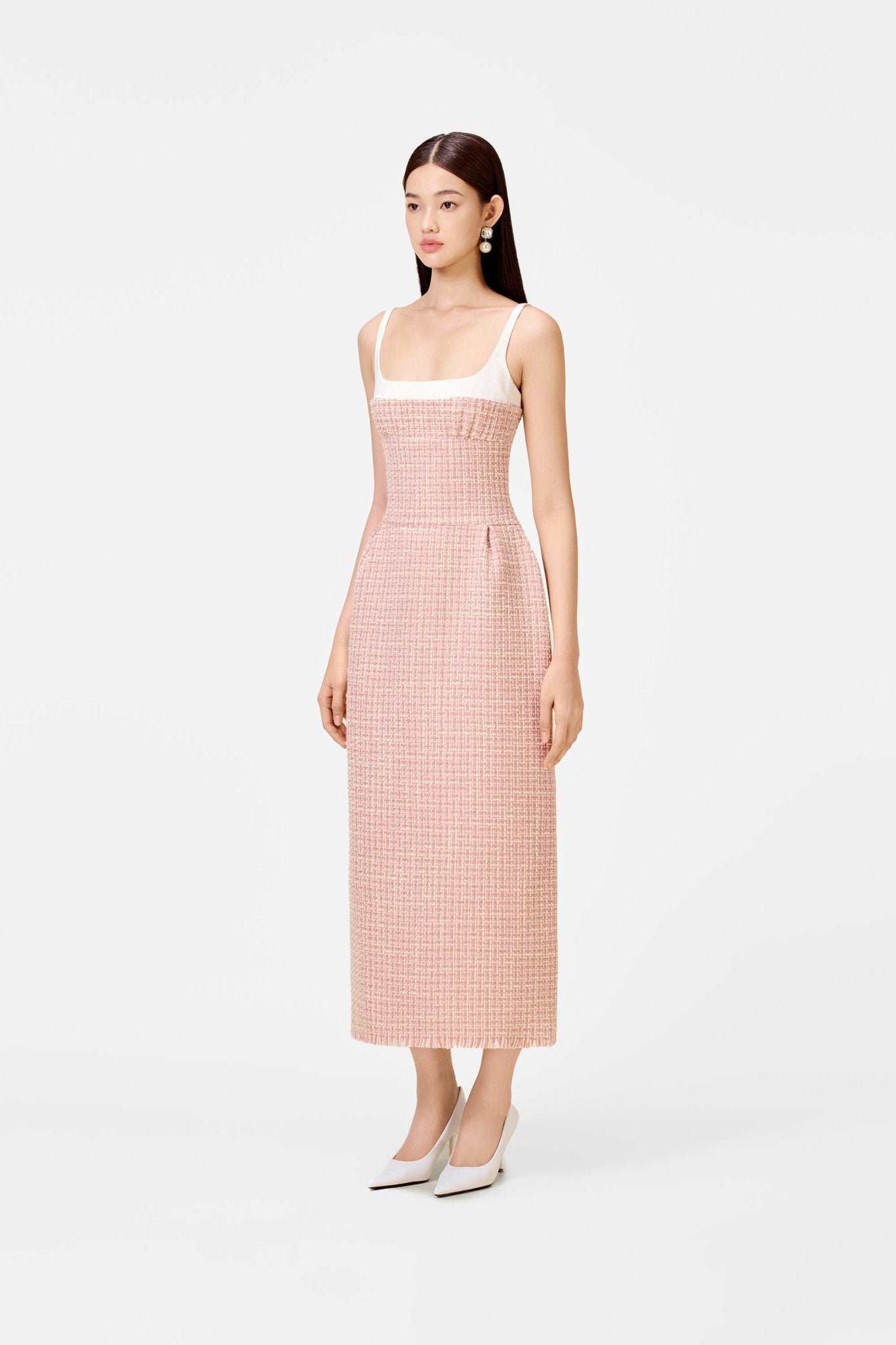 Pink Tweed Dress - Montsand