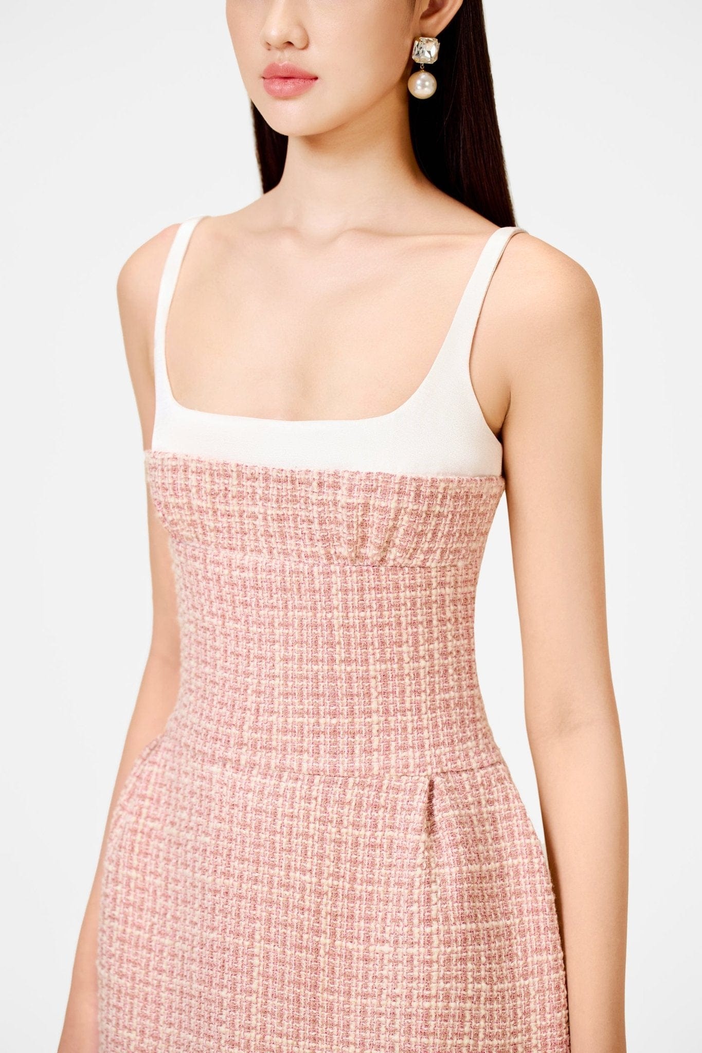 Pink Tweed Dress - Montsand