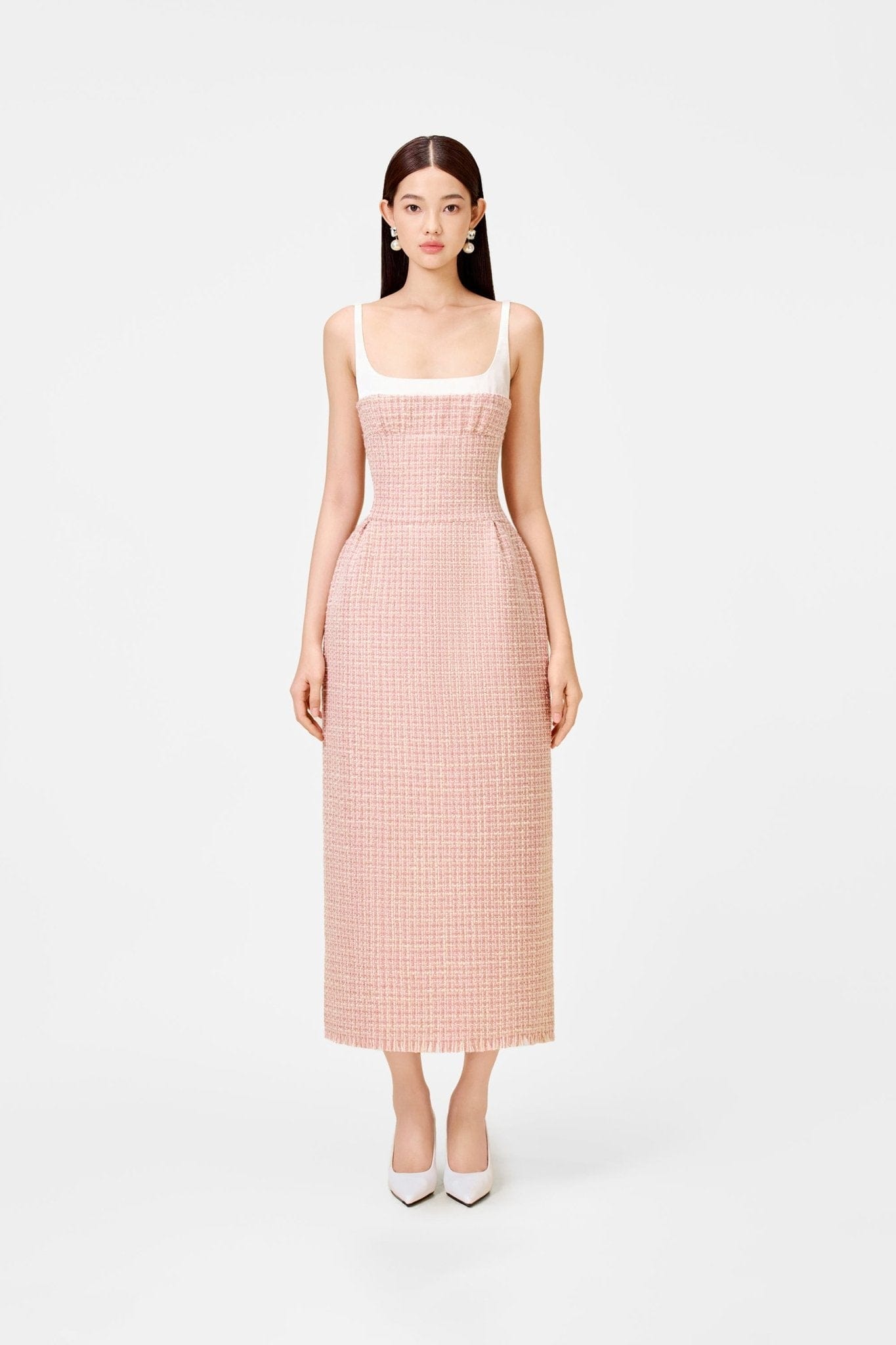 Pink Tweed Dress - Montsand