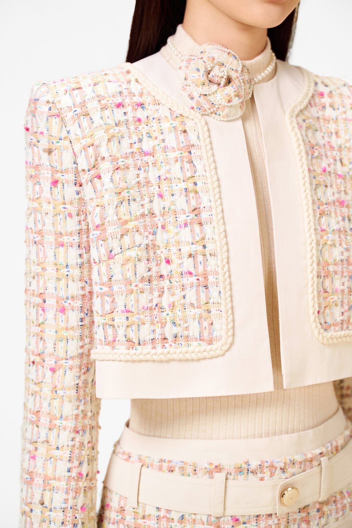 Pink Tweed Jacket - Montsand