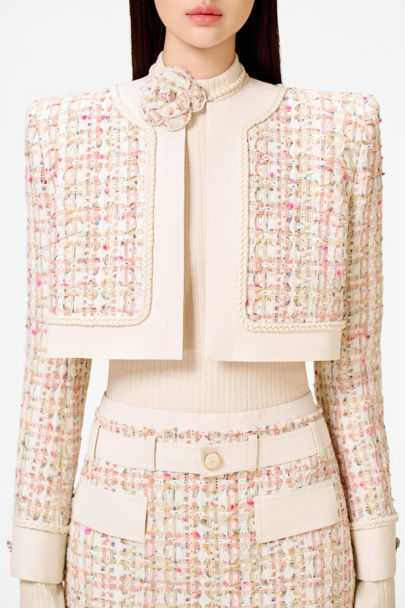 Pink Tweed Jacket - Montsand