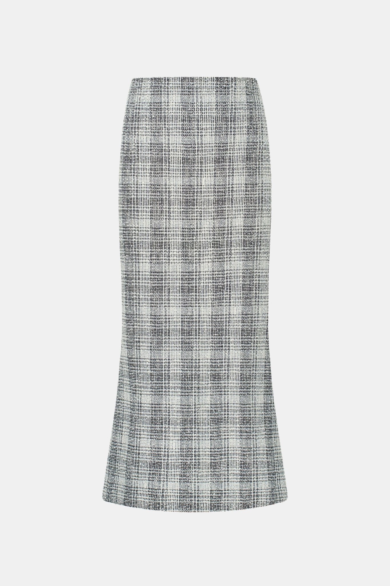 Plaid Tweed Midi Skirt - Montsand