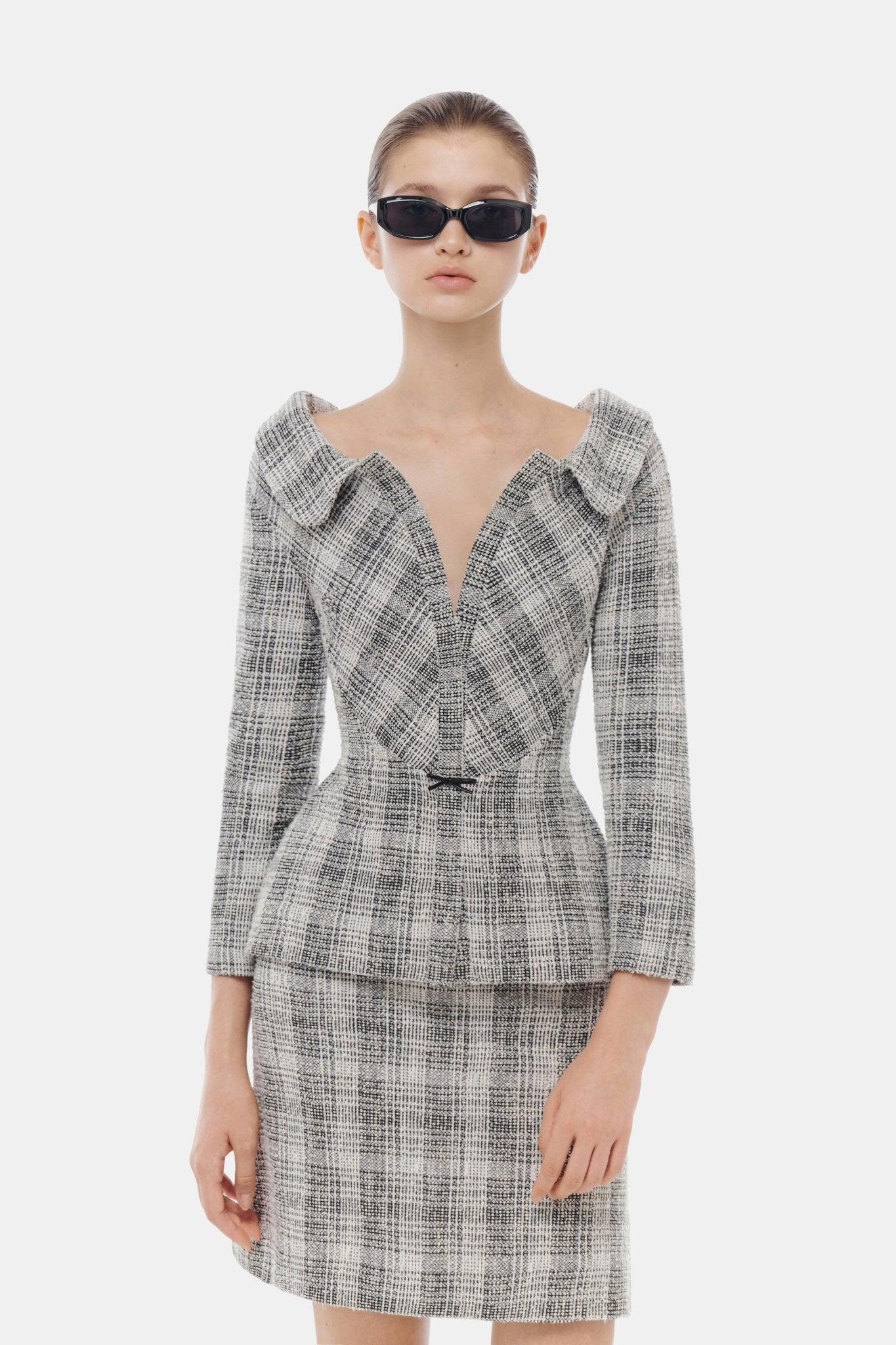 Plaid Tweed Mini Skirt - Montsand