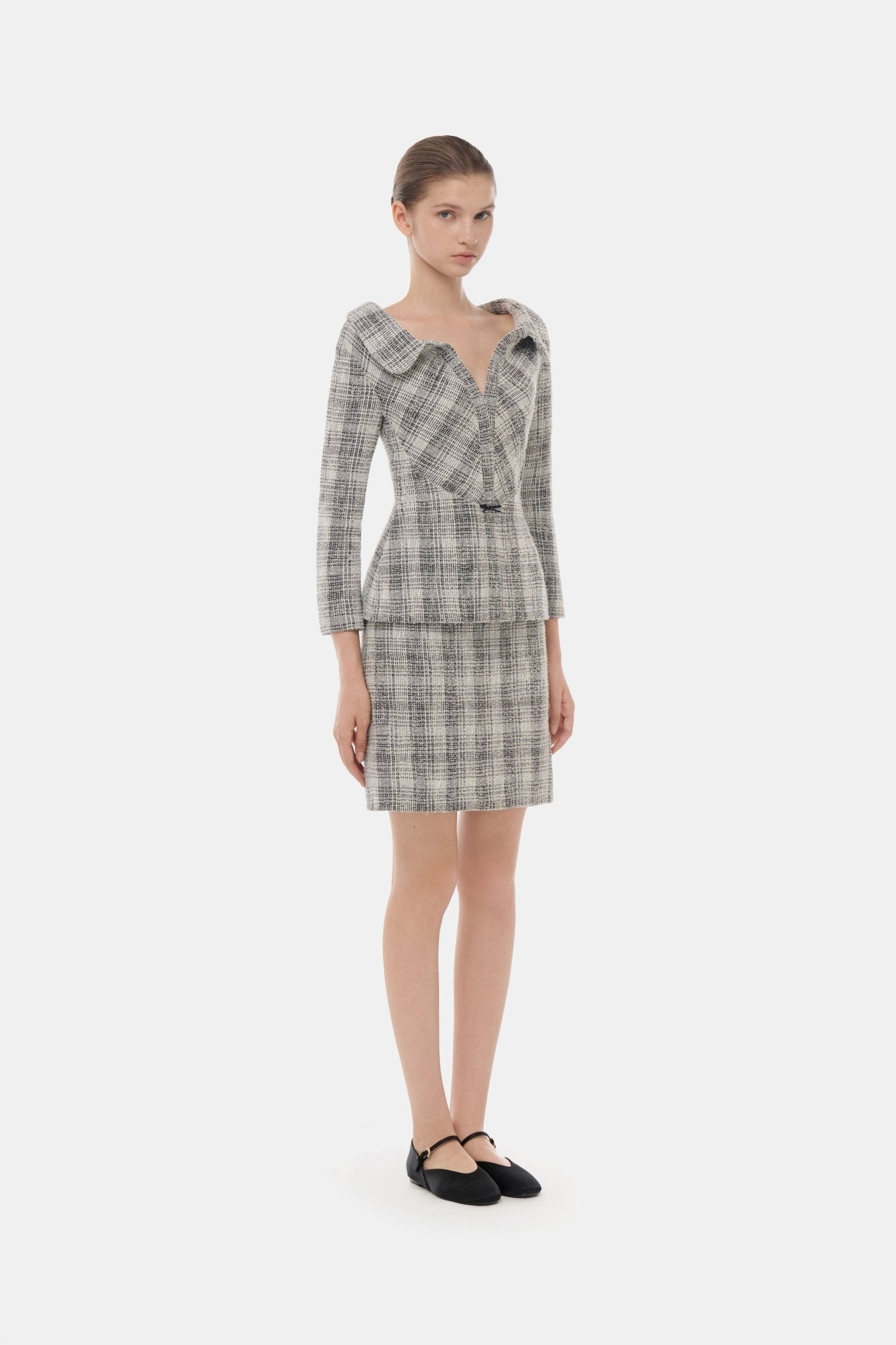 Plaid Tweed Mini Skirt - Montsand