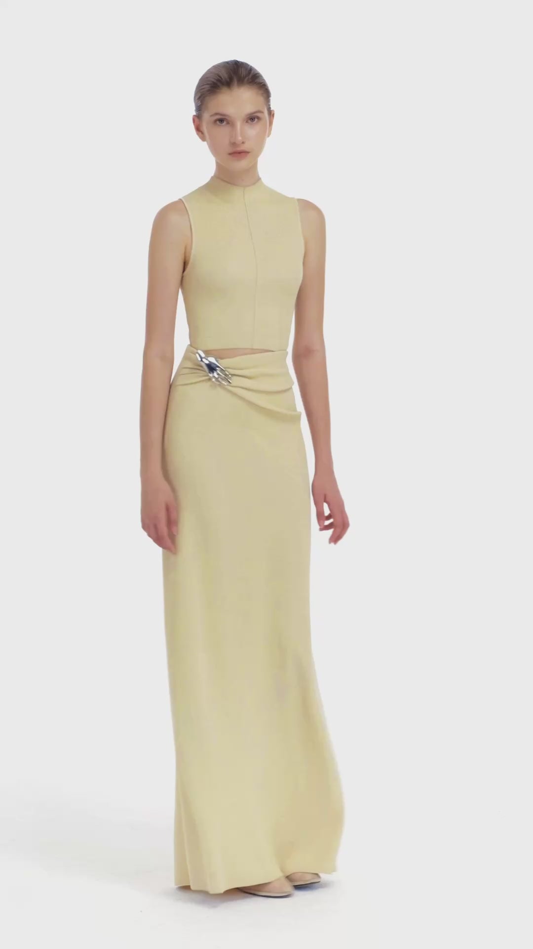 Beige Asymmetrical Wrap Maxi Skirt – Montsand
