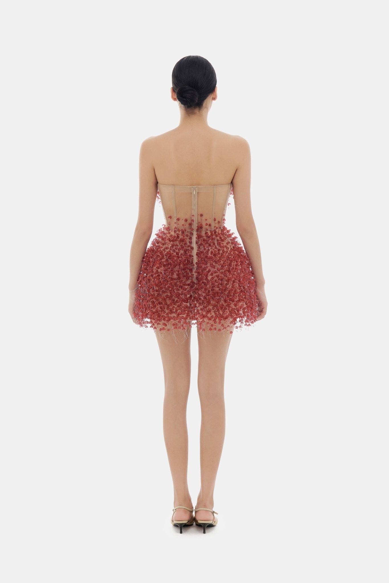 Red Flowers Mini Dress - Montsand