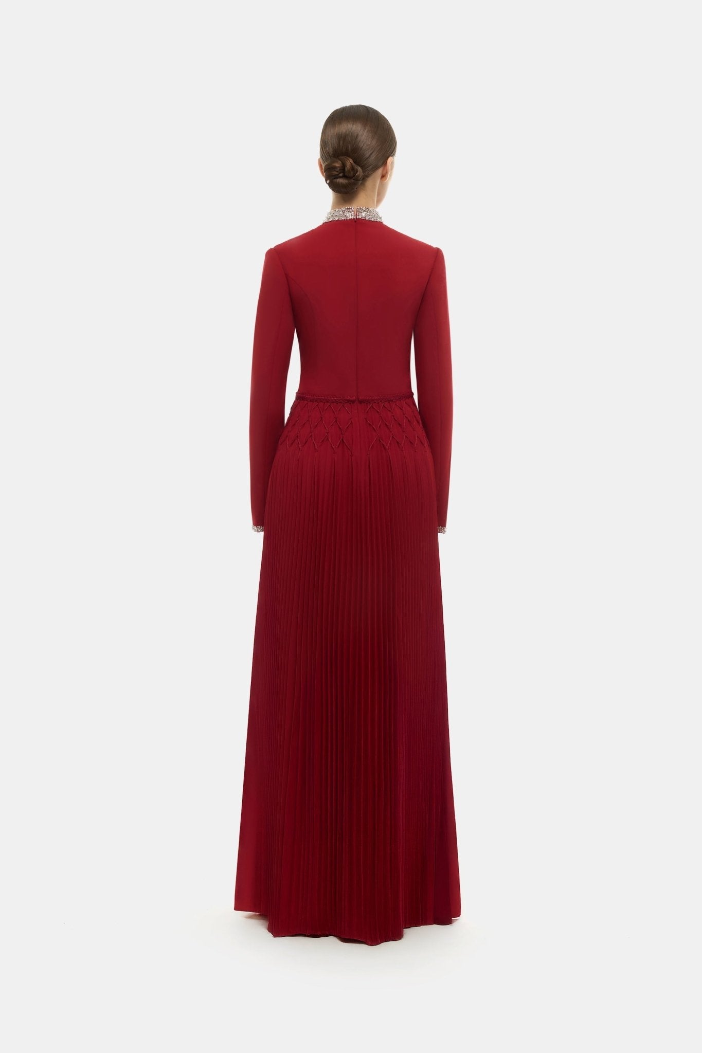 Red Smocked Maxi Dress - Montsand
