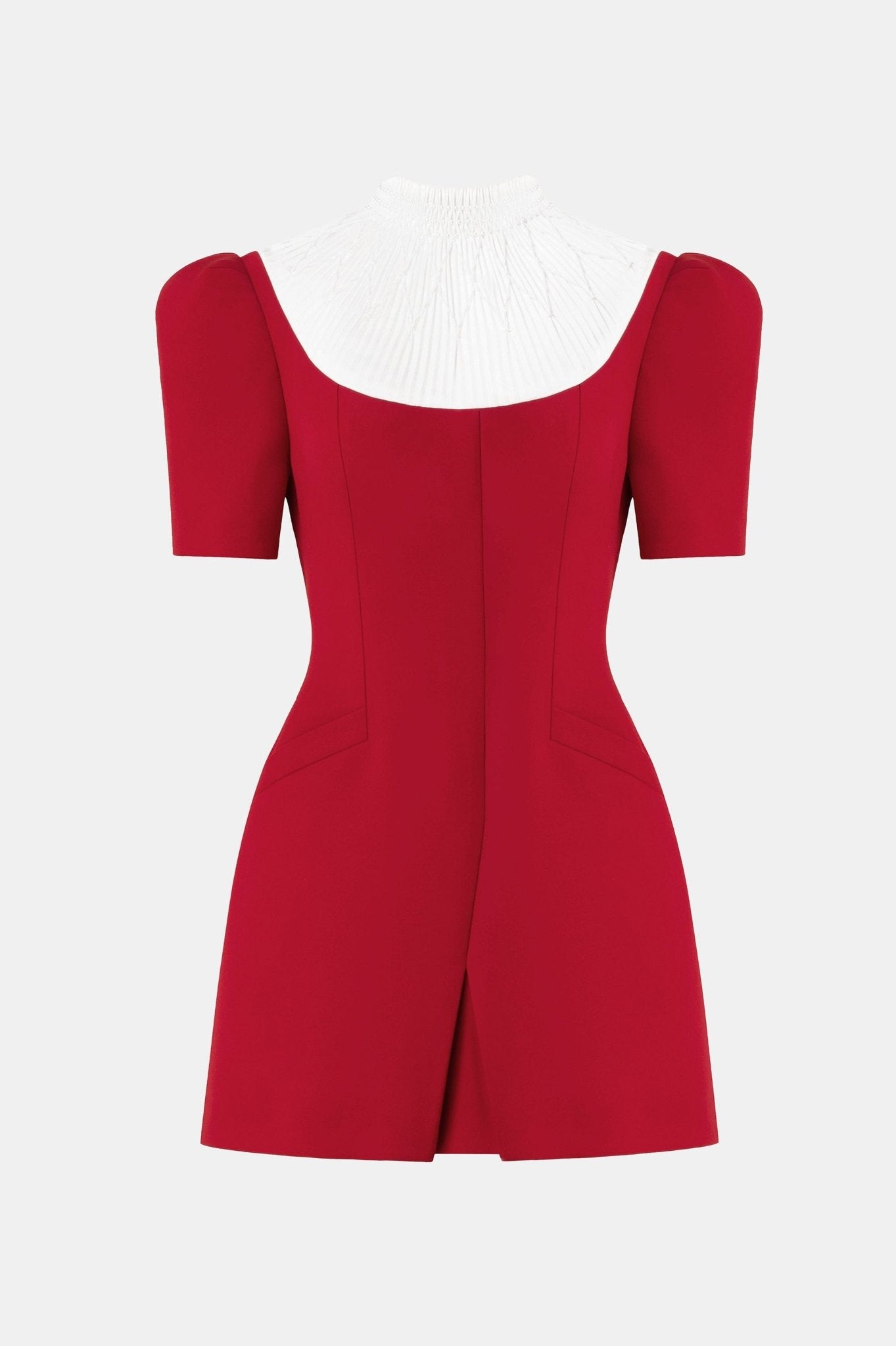 Red Smocked Mini Dress - Montsand