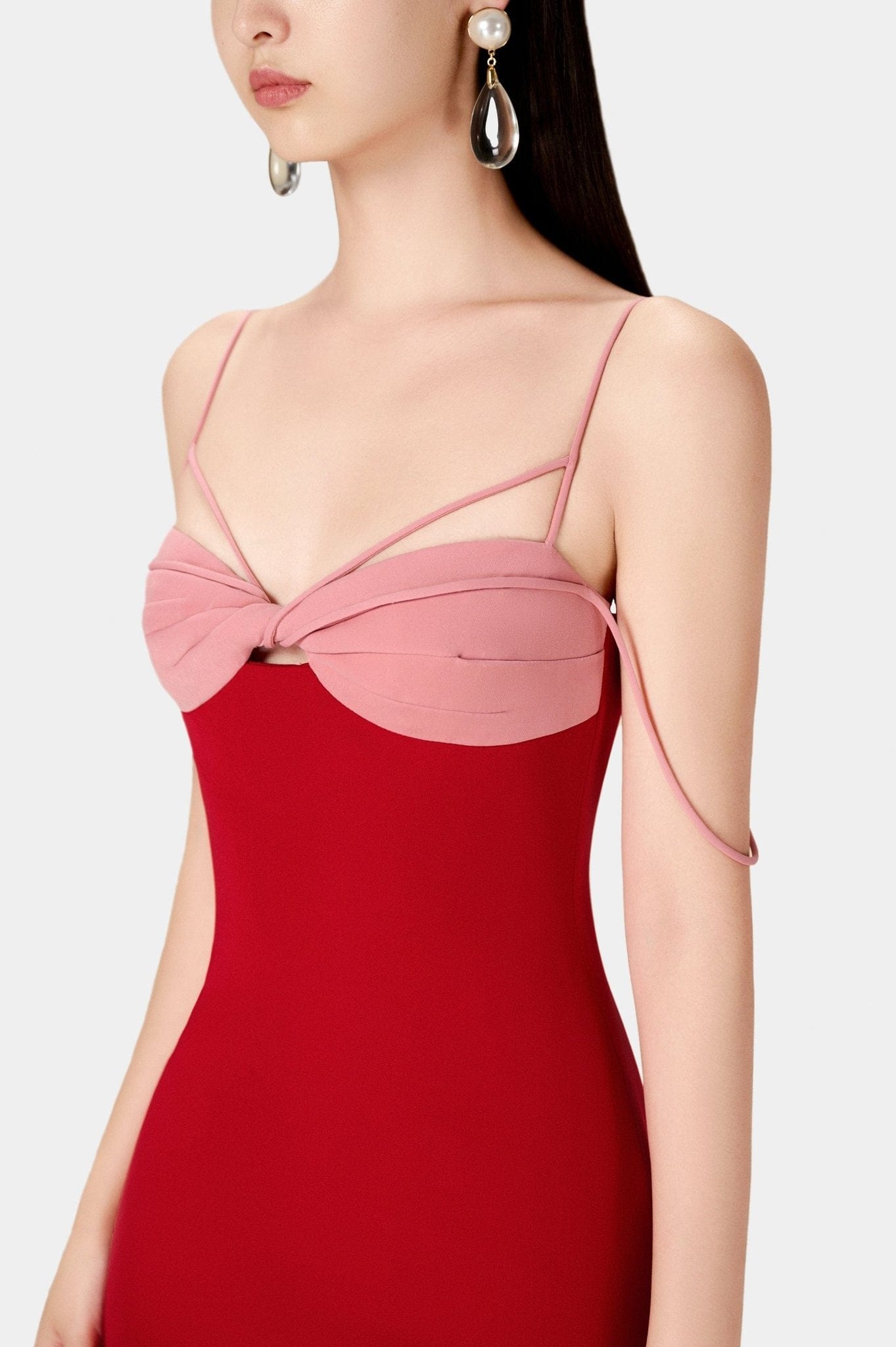 Red Twisted Dress - Montsand