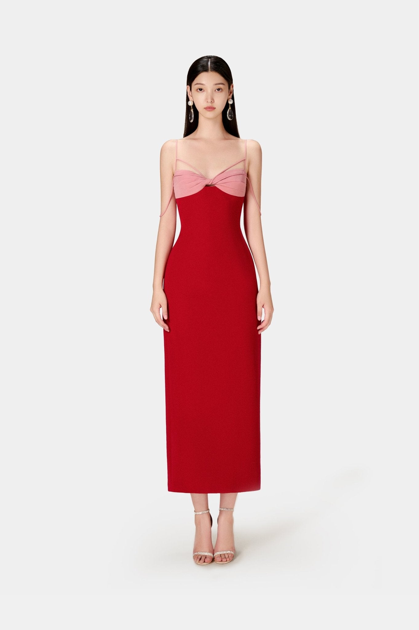 Red Twisted Dress - Montsand