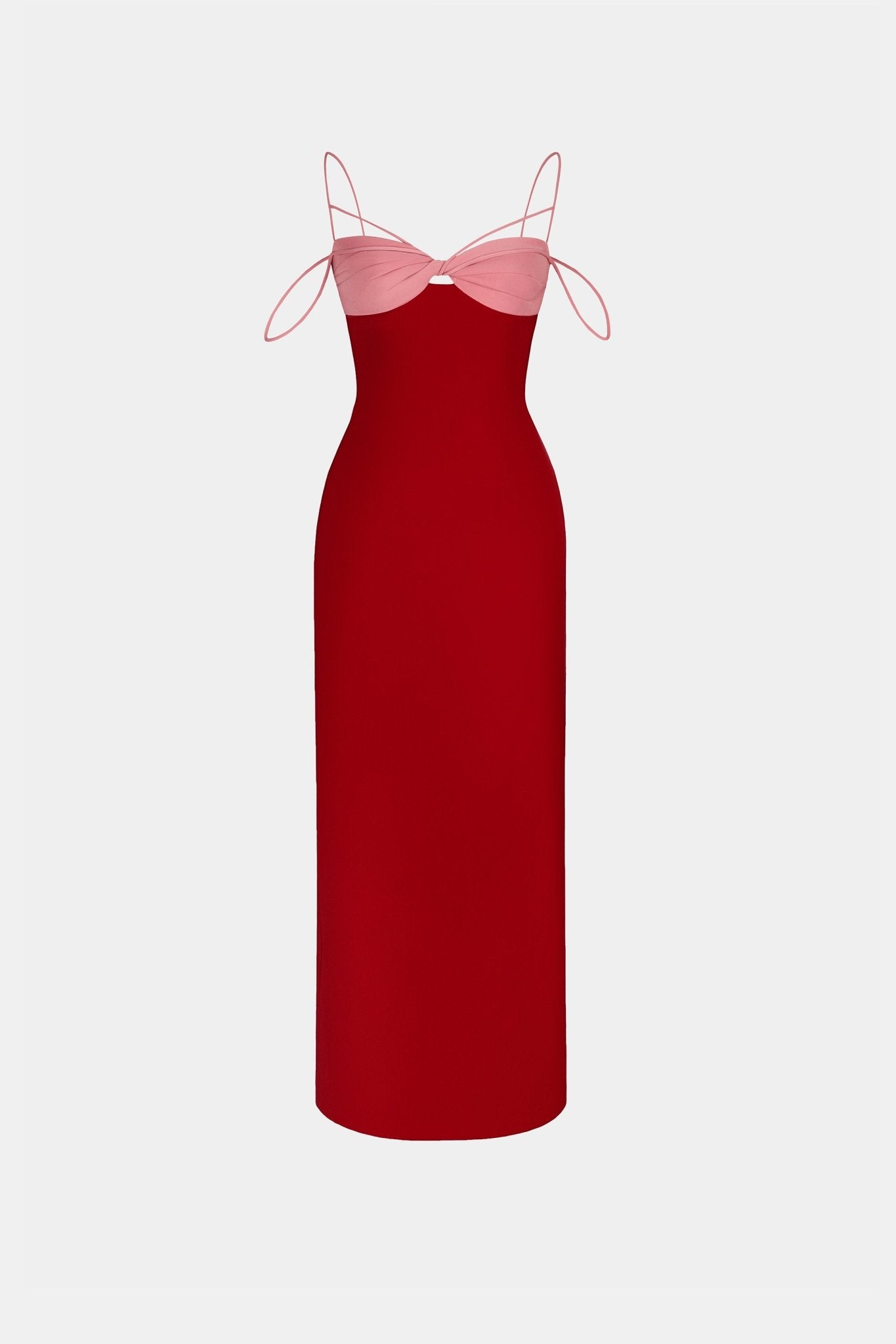 Red Twisted Dress - Montsand