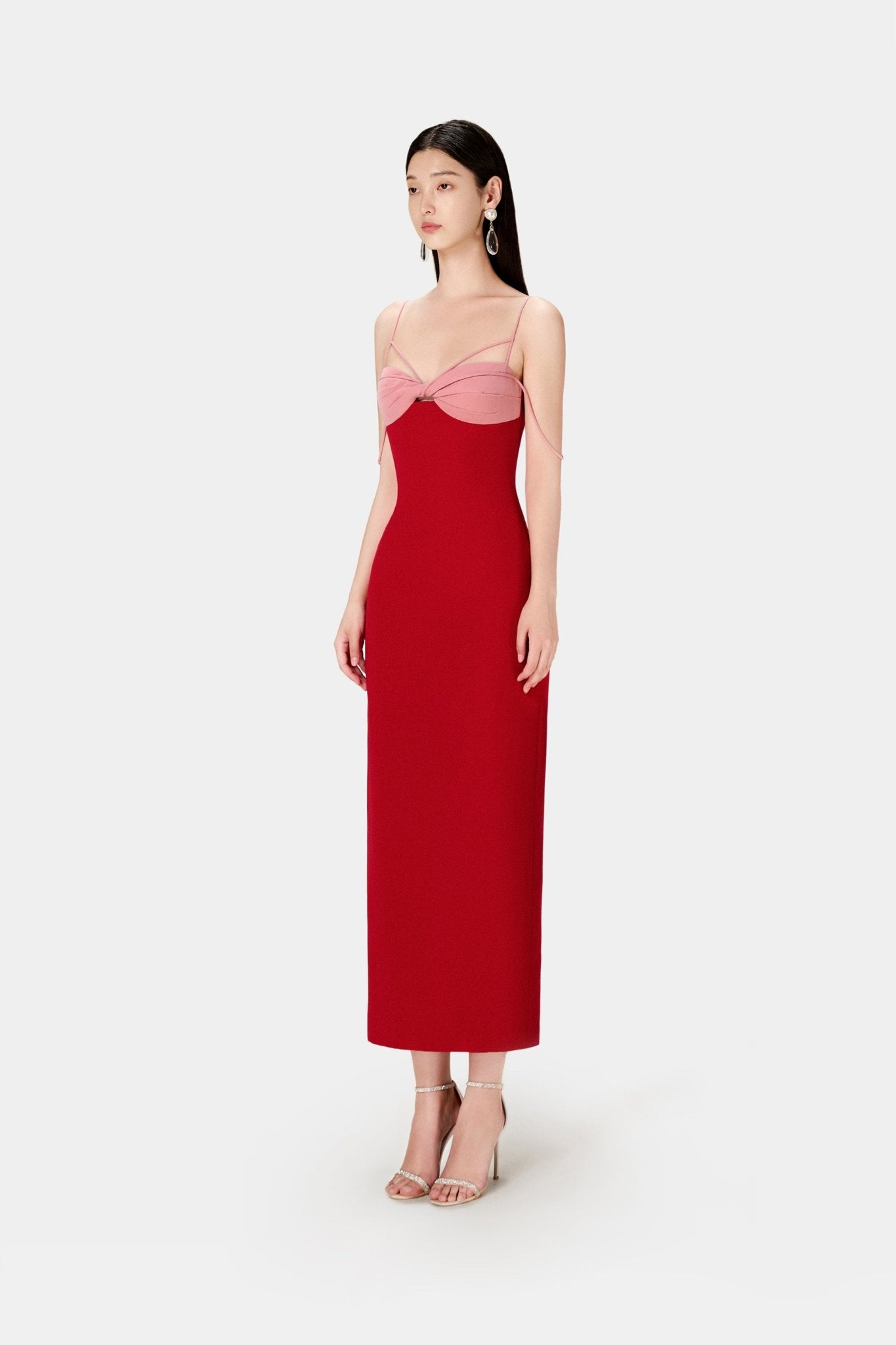 Red Twisted Dress - Montsand