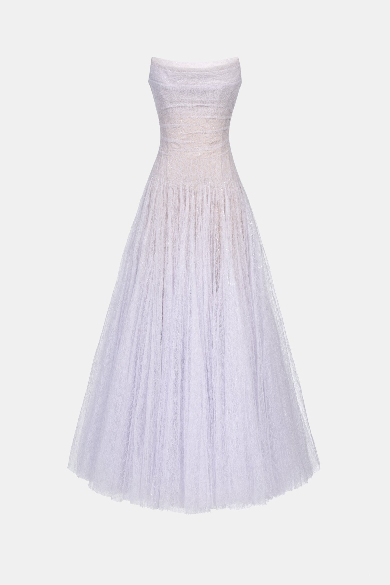 Violet Draped Lace Maxi Dress - Montsand