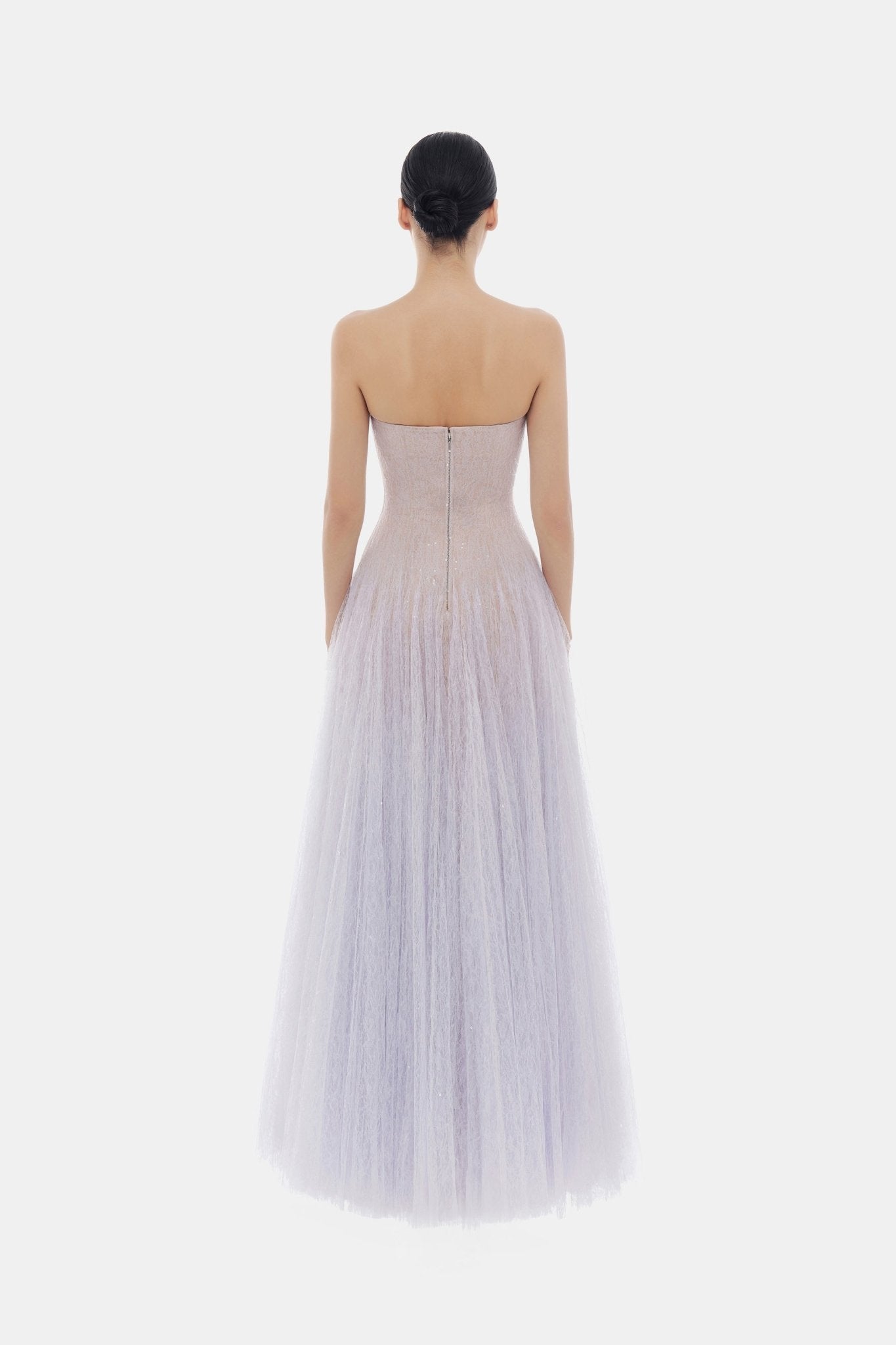 Violet Draped Lace Maxi Dress - Montsand