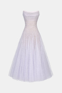 Violet Draped Lace Midi Dress - Montsand