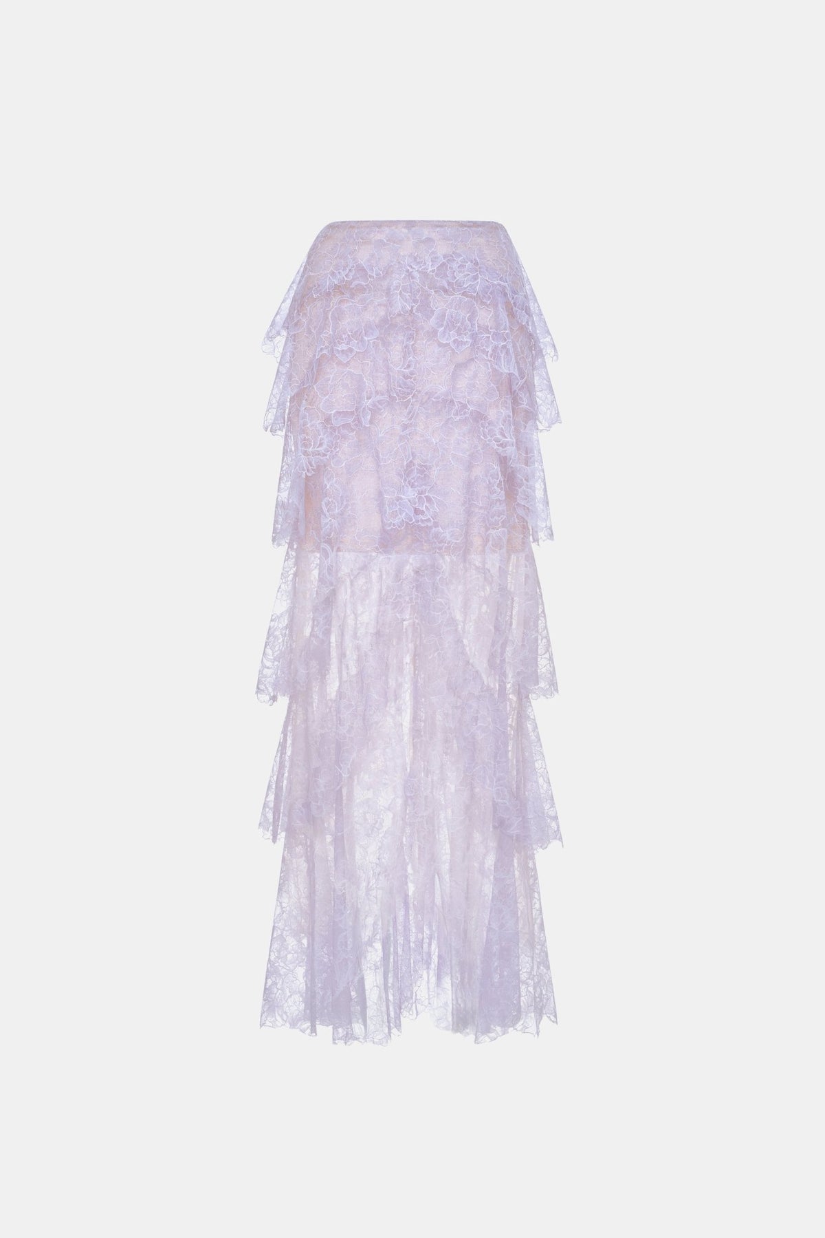 Violet Floral High-Low Maxi Skirt - Montsand
