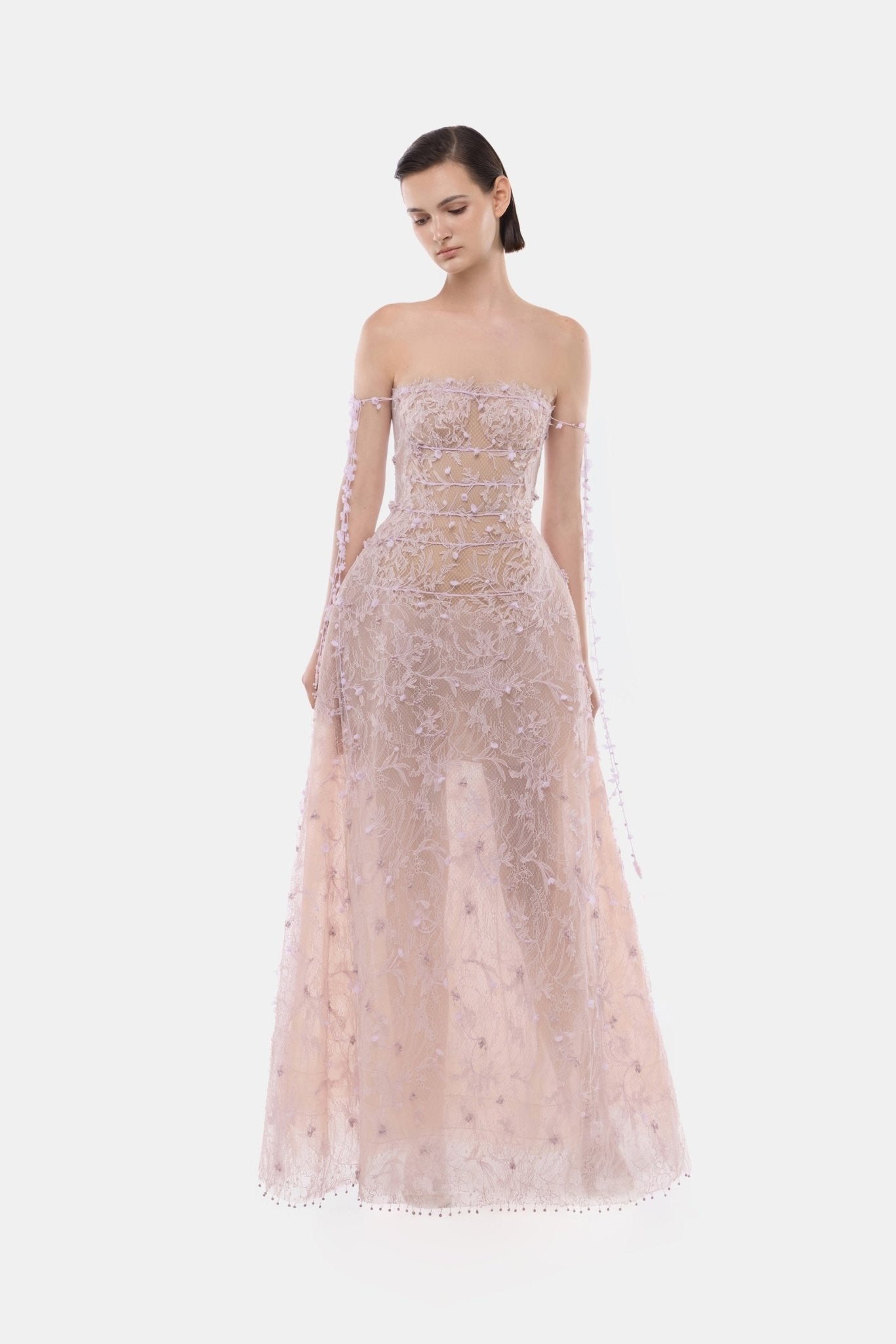 Violet Floral String Maxi Dress - Montsand