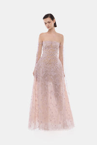 Violet Floral String Maxi Dress - Montsand