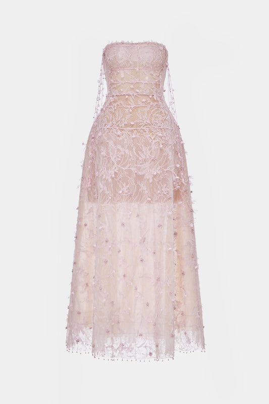 Violet Floral String Maxi Dress - Montsand
