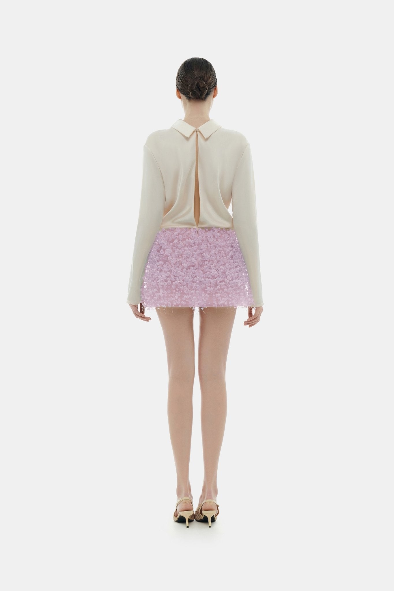 Violet Flowers Mini Skirt - Montsand