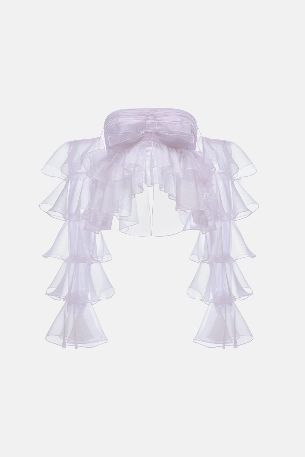 Violet Frill Organza Crop Top - Montsand