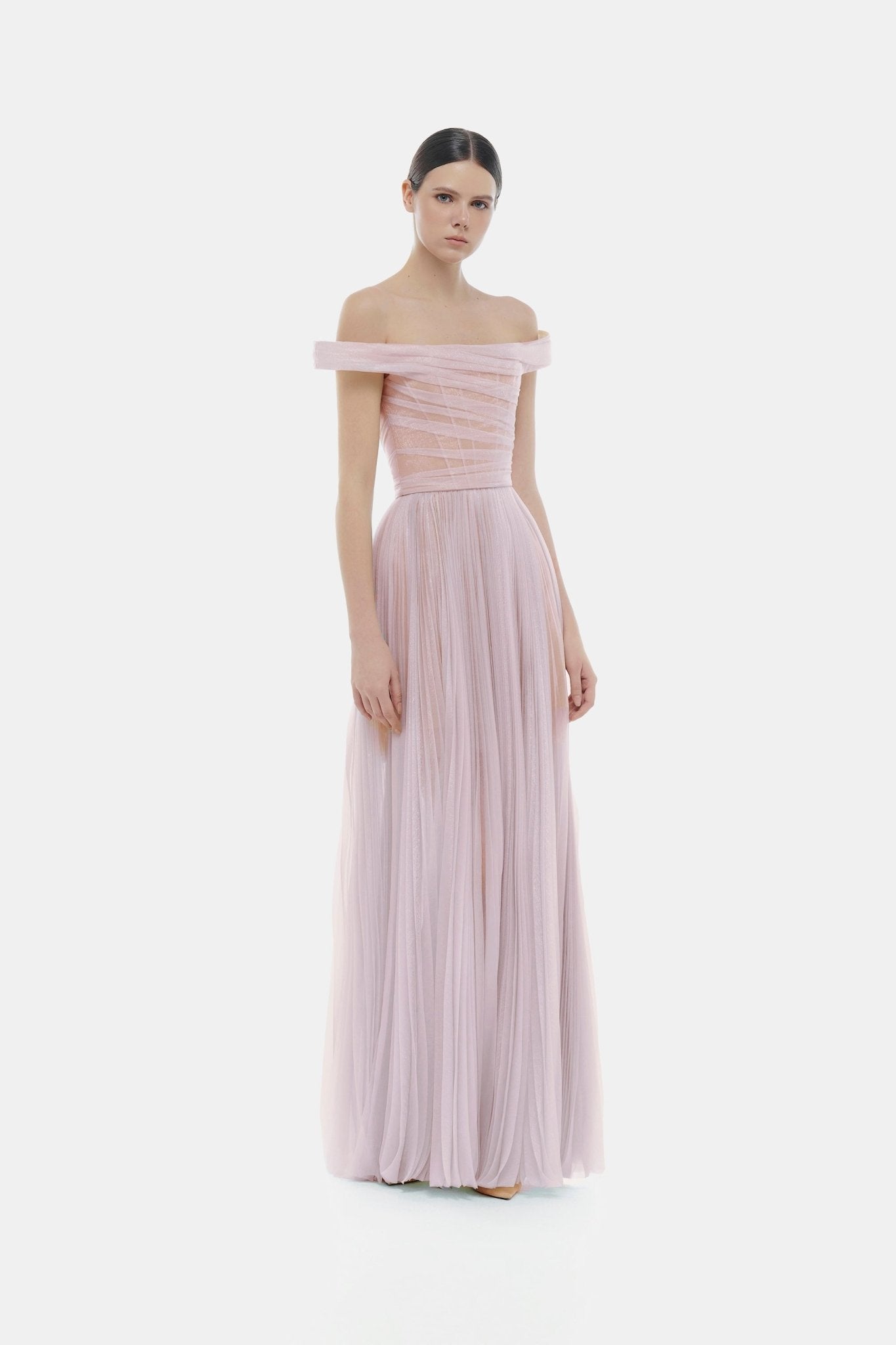 Violet Off - shoulder Maxi Dress - Montsand