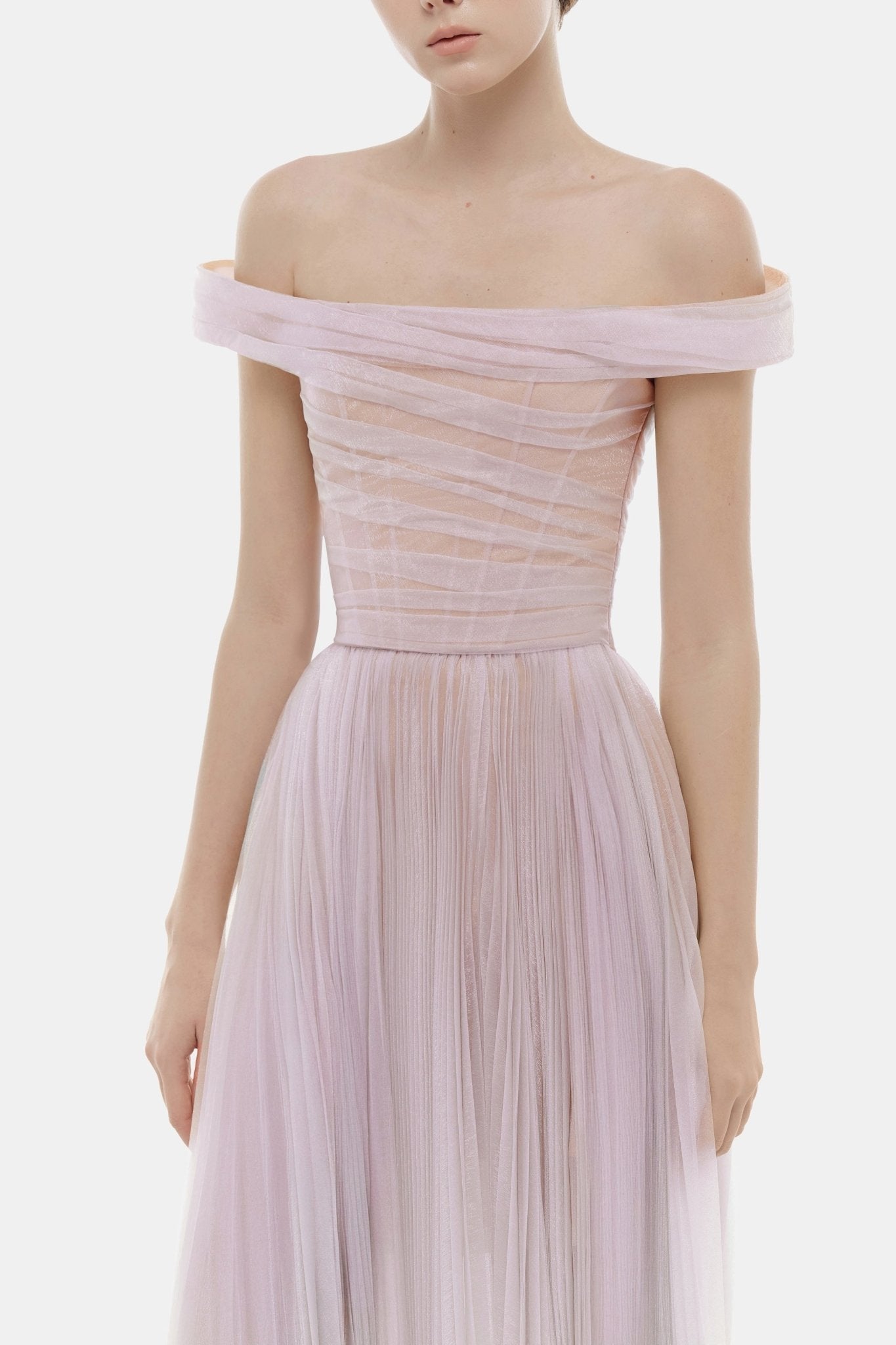 Violet Off - shoulder Maxi Dress - Montsand