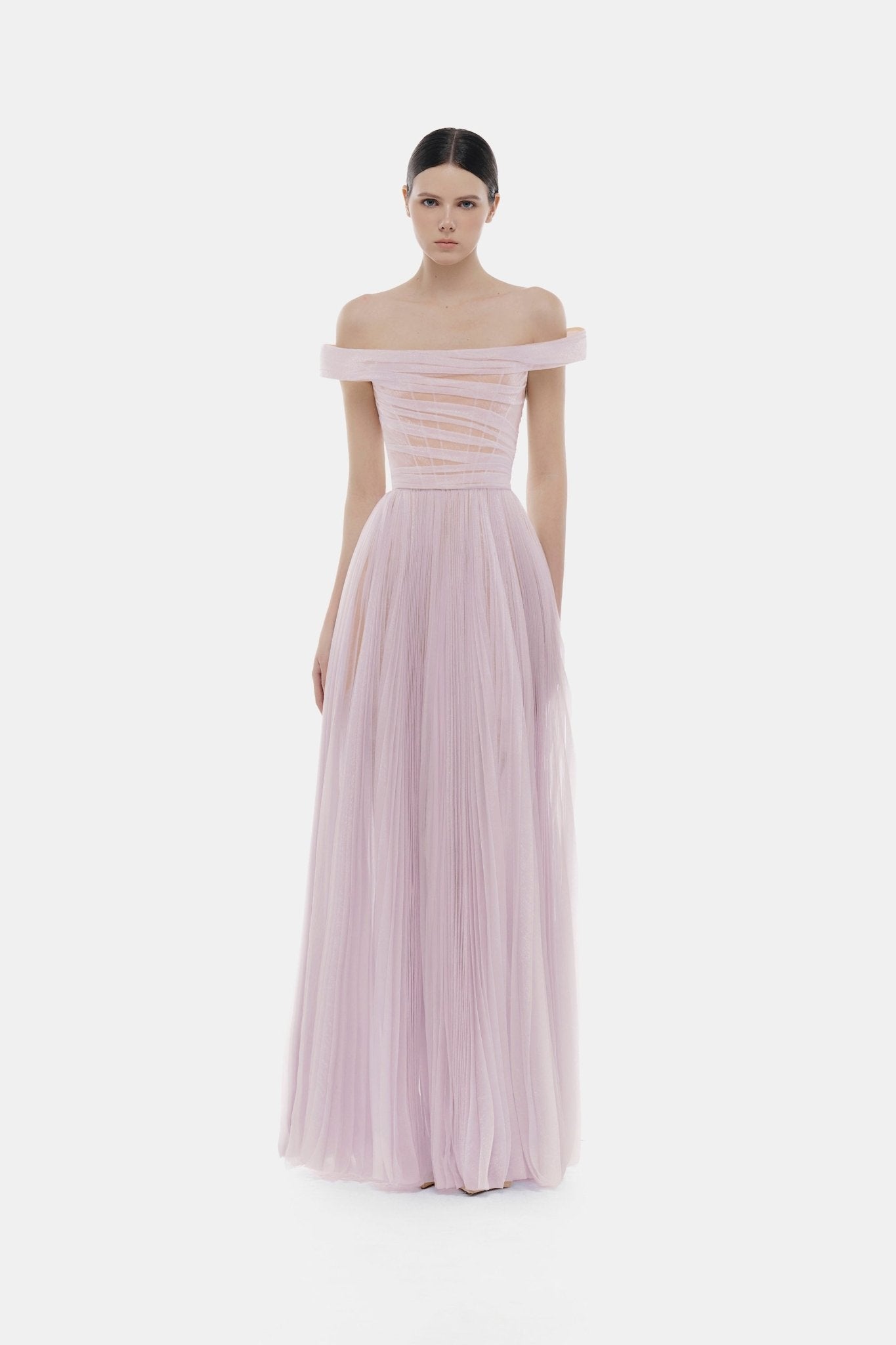 Violet Off - shoulder Maxi Dress - Montsand
