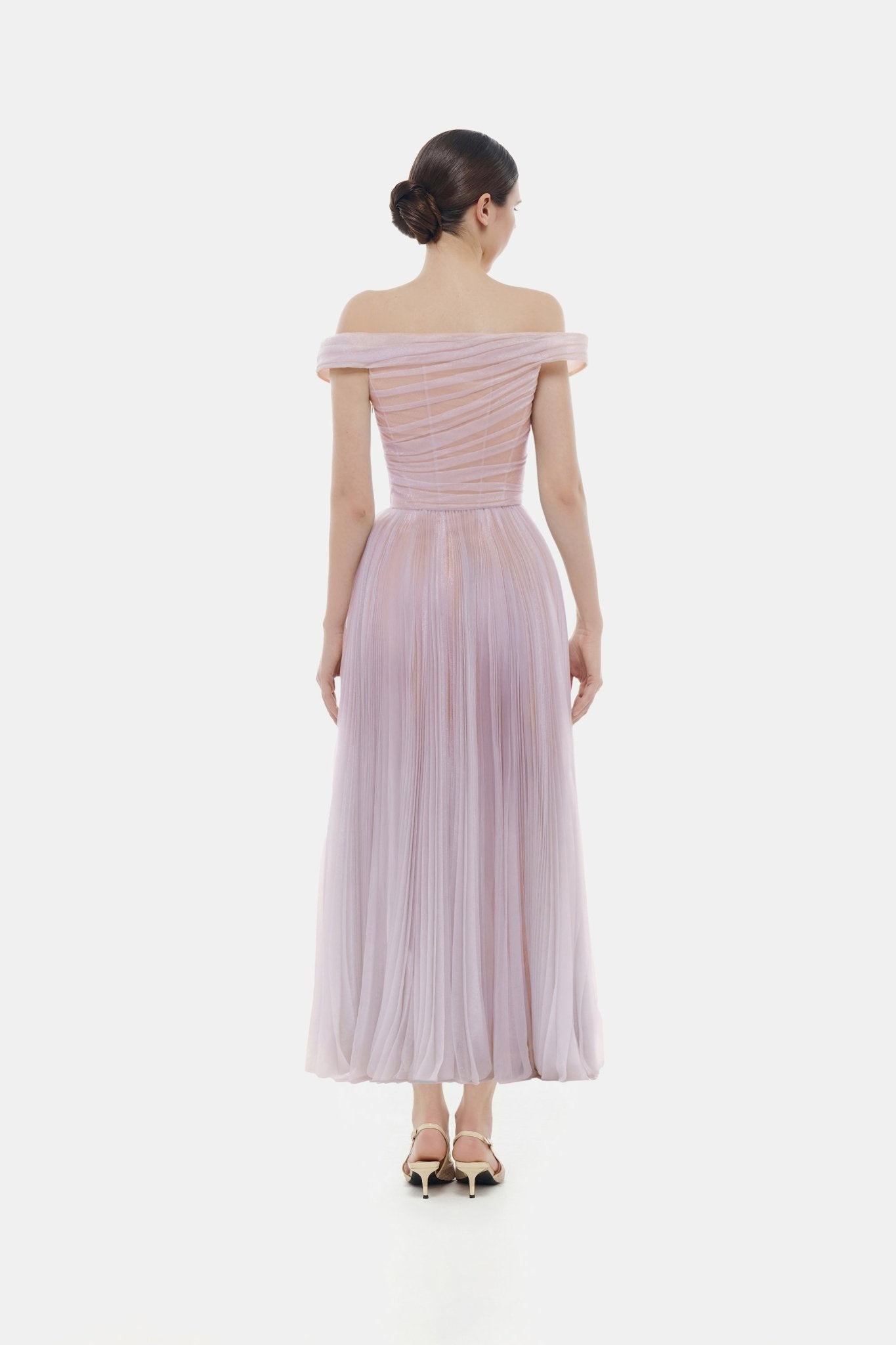 Violet Off-shoulder Midi Dress Montsand Violet Off-shoulder Midi Dress Montsand