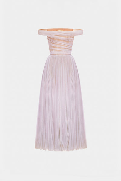 strapless open back dress Violet Off-Shoulder Midi Dress XL