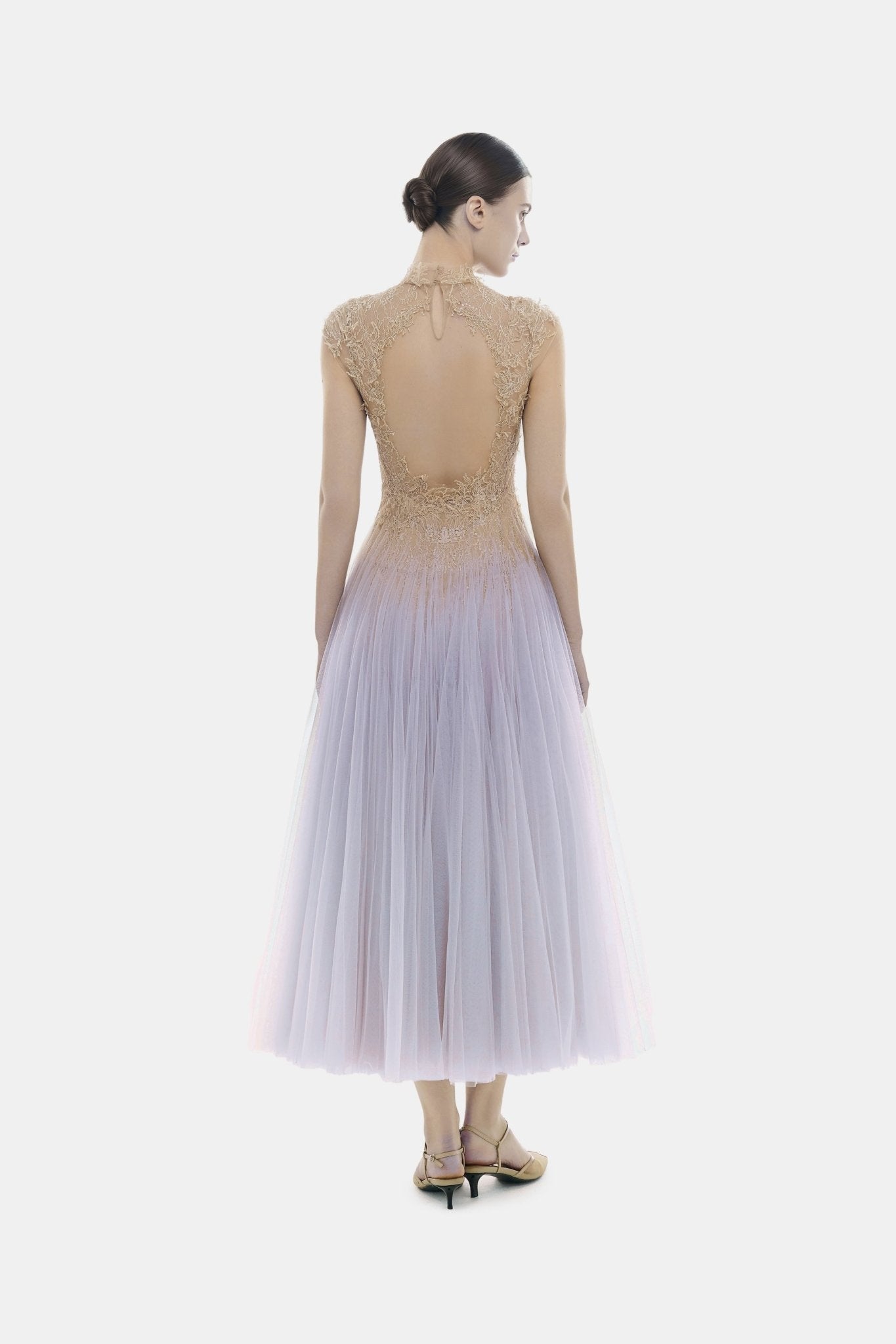 Violet Ombré Cut - Out Lace Dress - Montsand