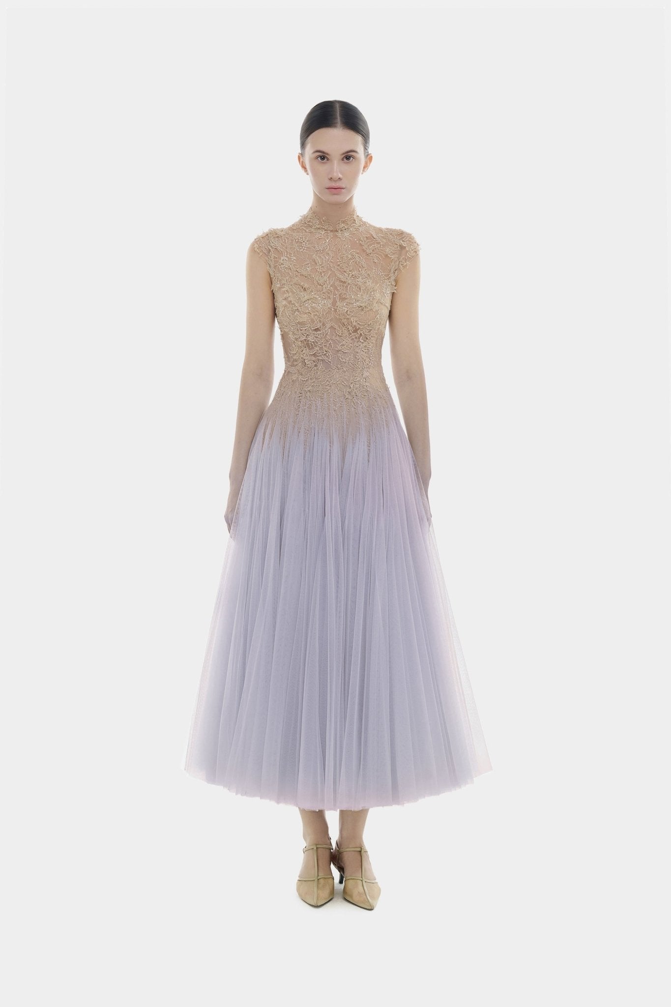 Violet Ombré Cut - Out Lace Dress - Montsand