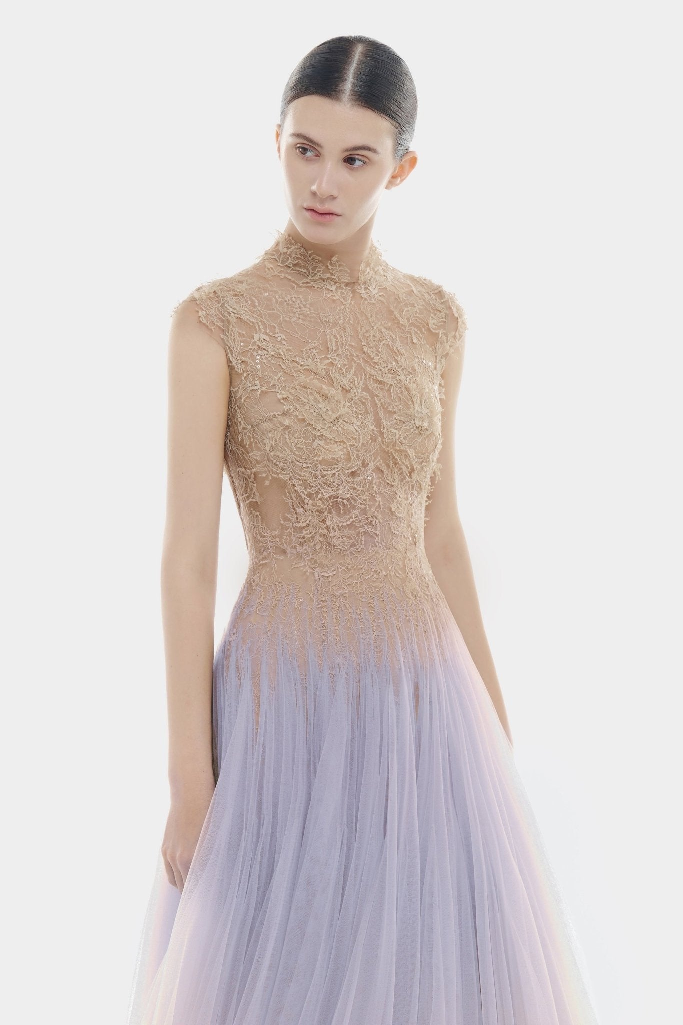 Violet Ombré Cut - Out Lace Dress - Montsand