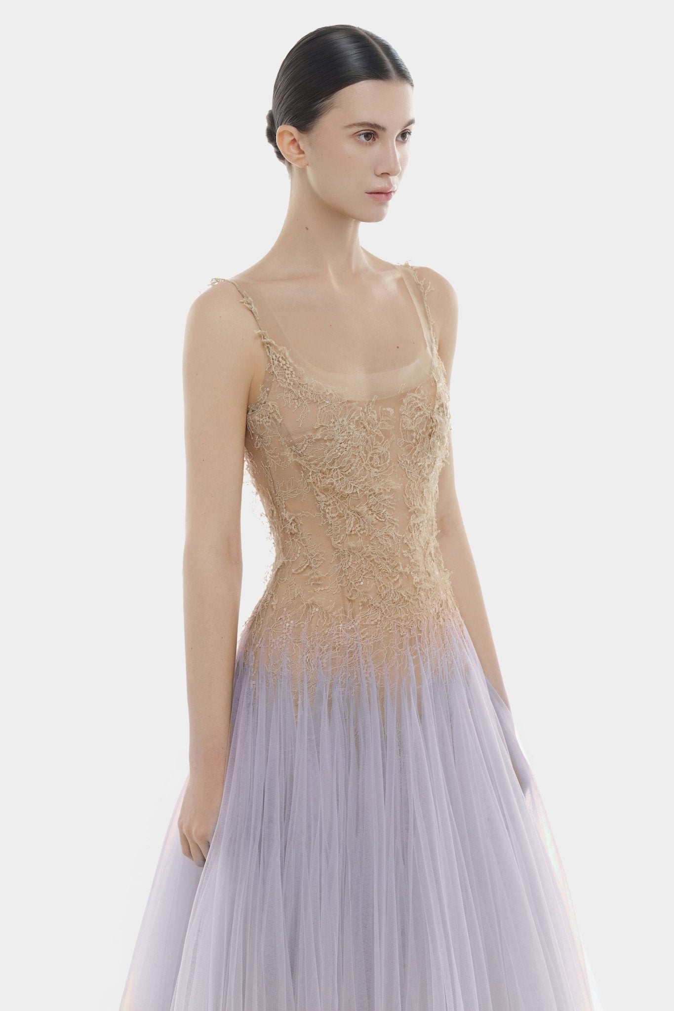 Violet Ombre Lace Midi Dress - Montsand