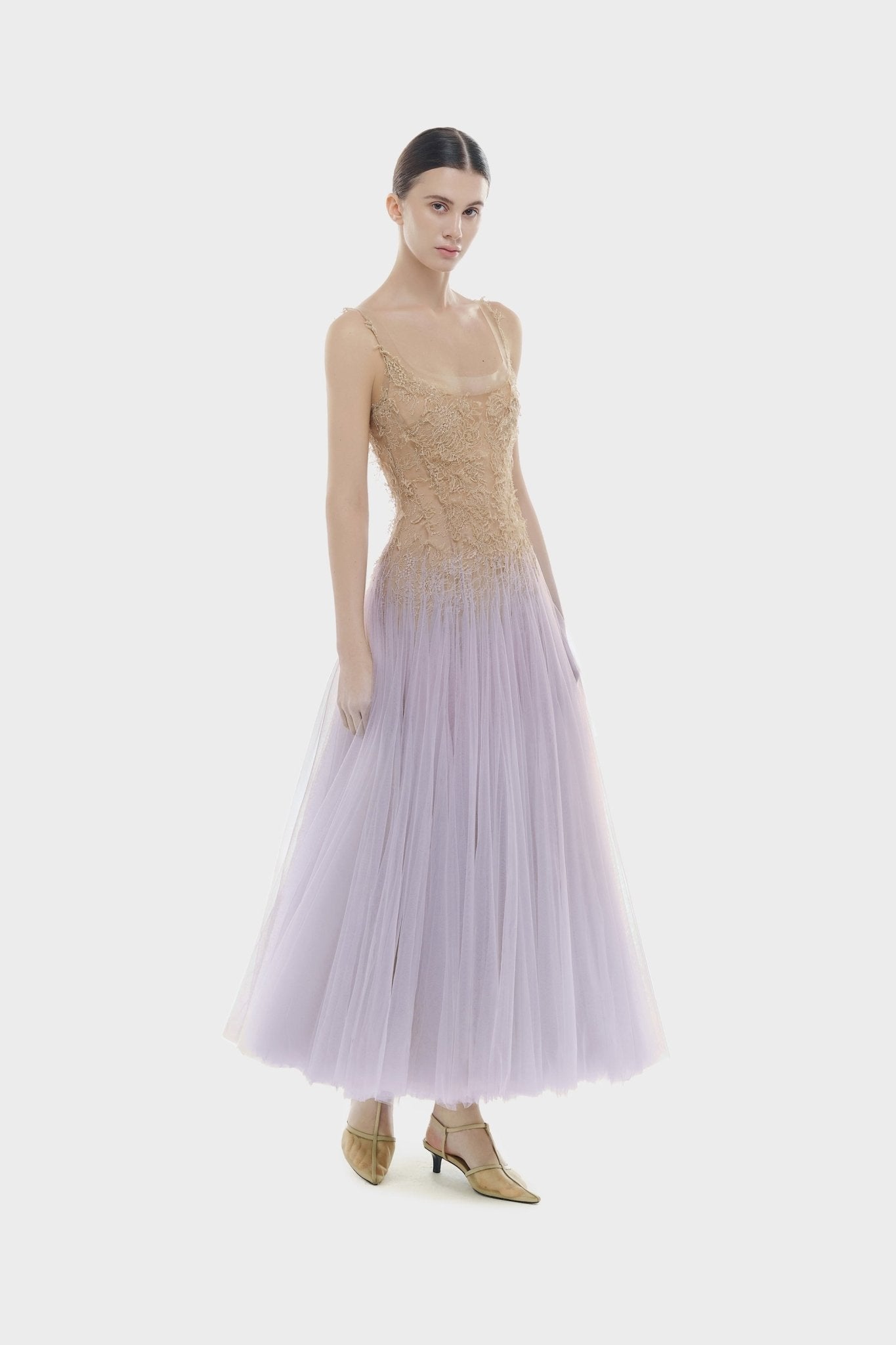 Violet Ombre Lace Midi Dress - Montsand