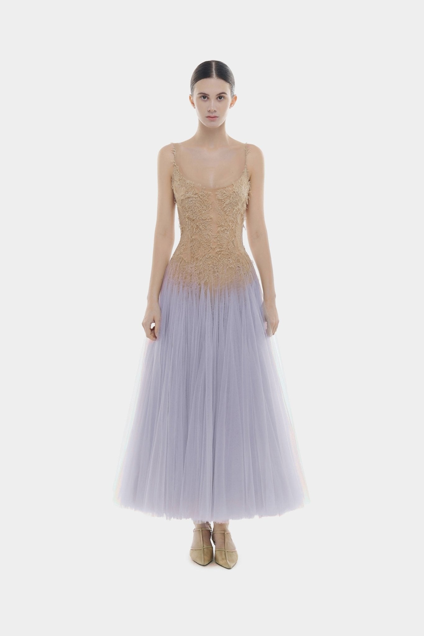 Violet Ombre Lace Midi Dress - Montsand