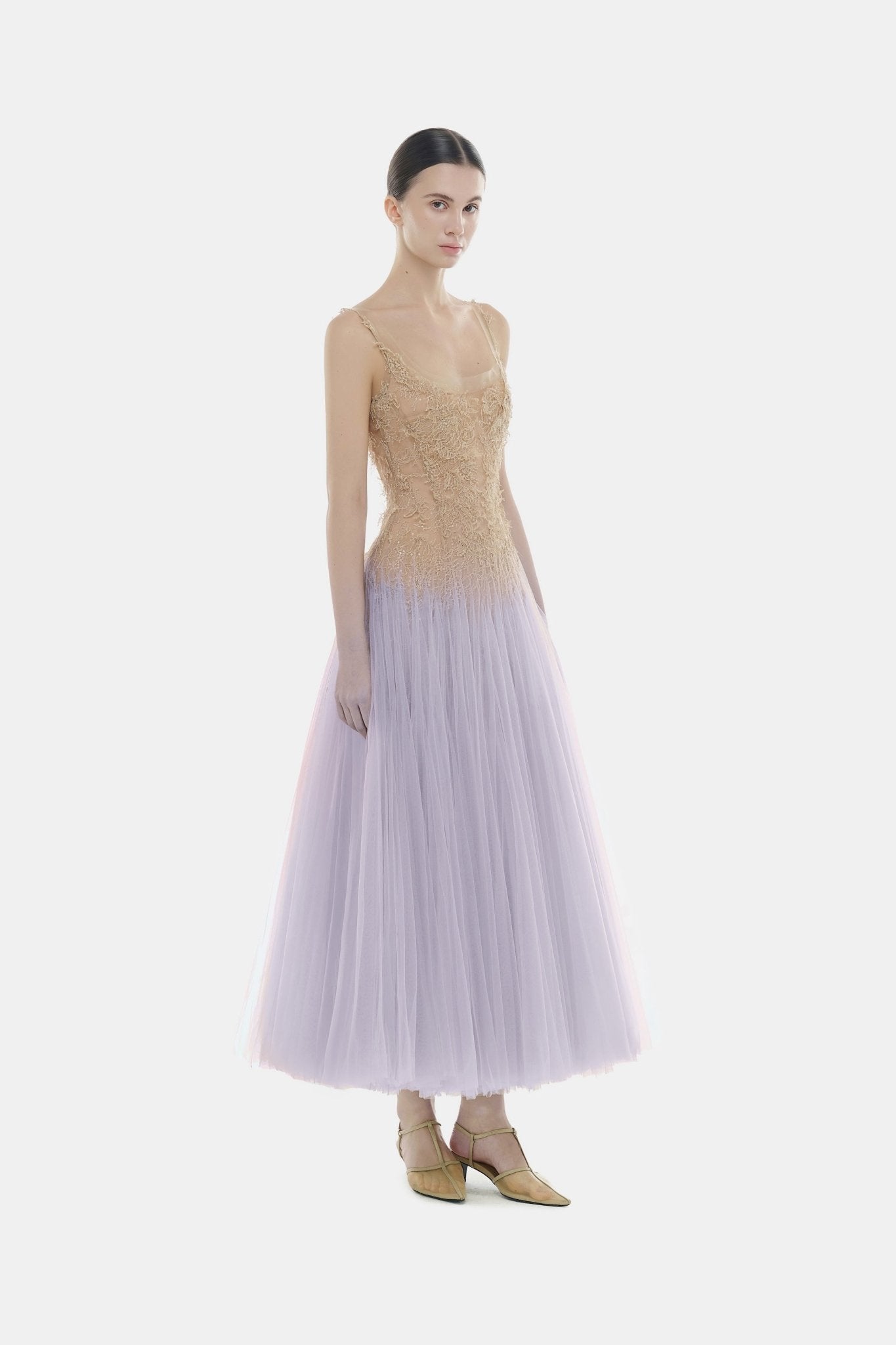 Baby Violet Ombre Lace Midi Dress XL Baby Violet Ombre Lace Midi Dress XL