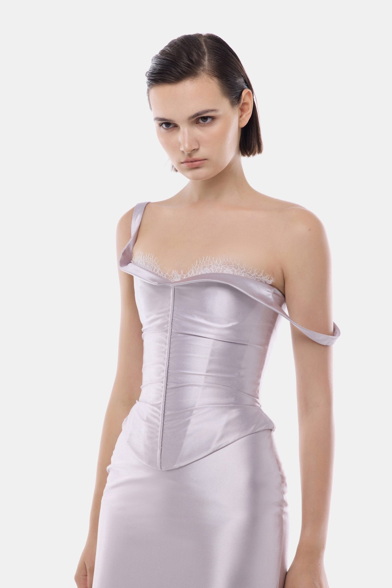Violet Satin Corset Top - Montsand